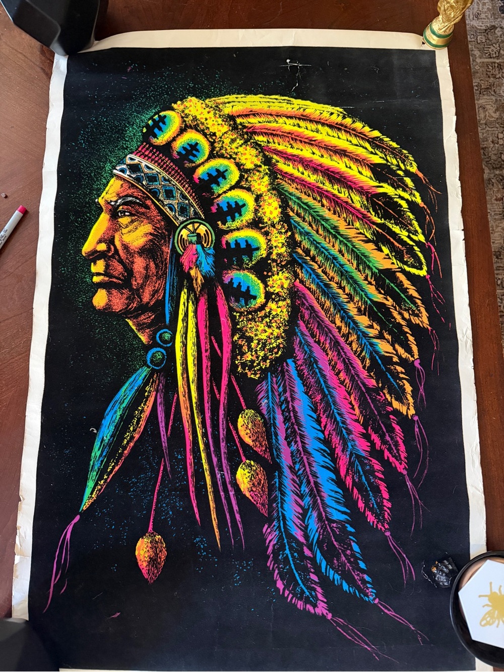 1972 Velvet poster Neon colors